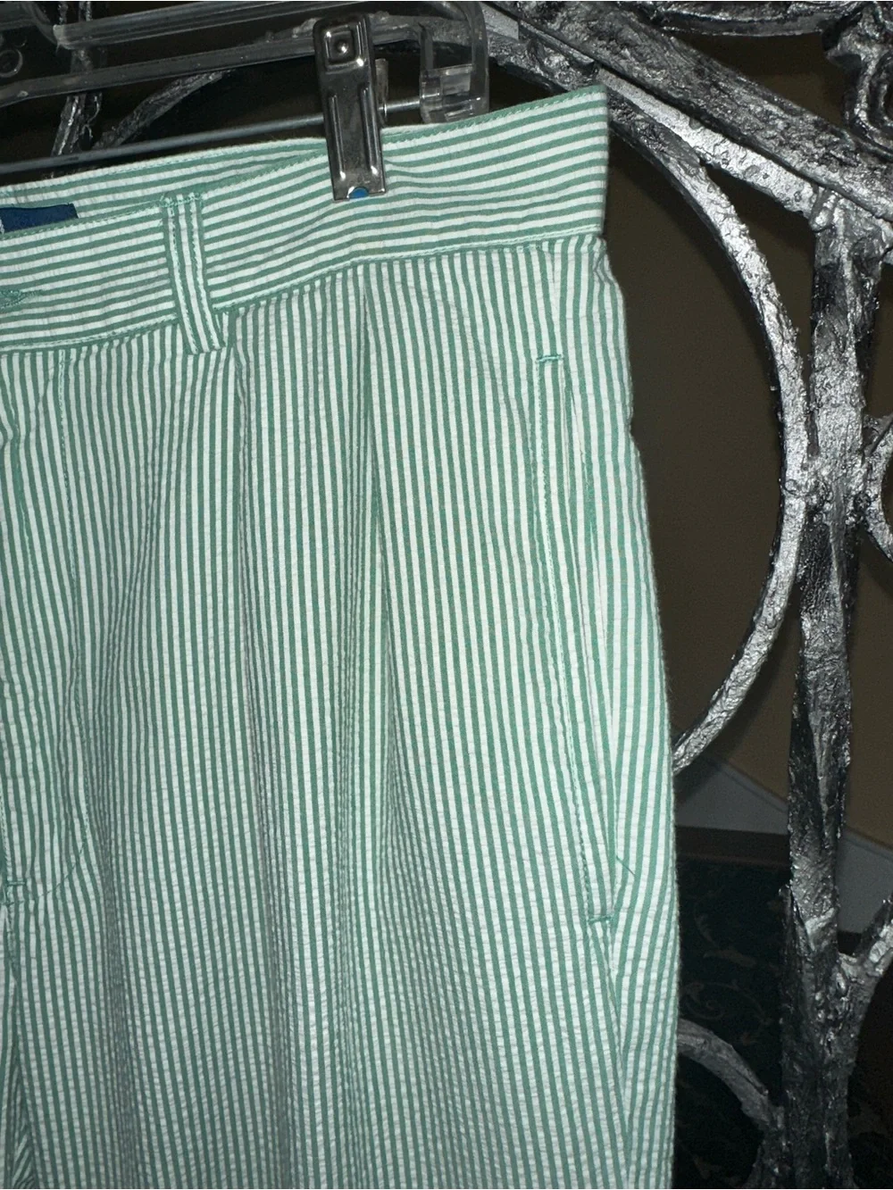 Polo Ralph Lauren Striped Green Seersucker Pants - Picture 5 of 9